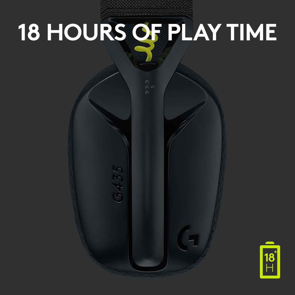 Logitech G435 LIGHTSPEED Wireless Gaming Headset (Black)