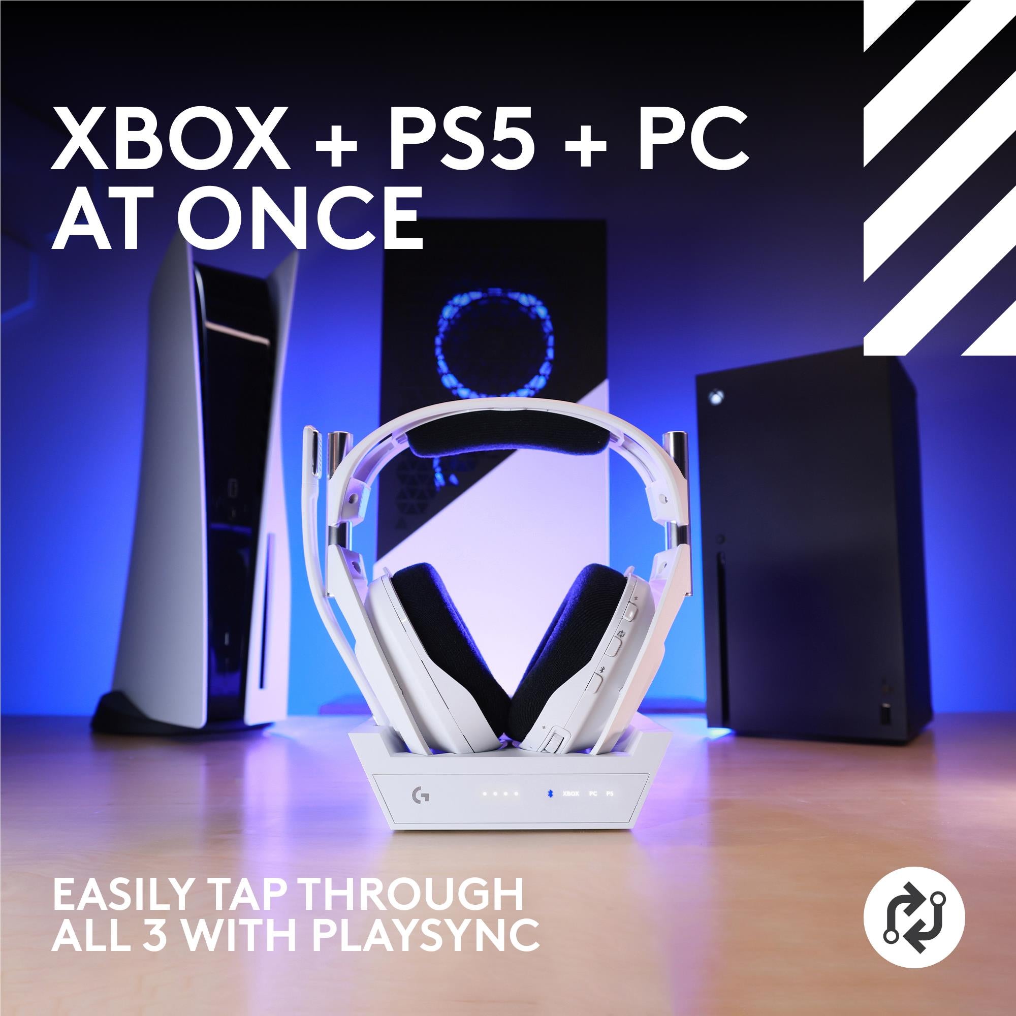 Logitech G Astro A50 X LIGHTSPEED Wireless Gaming Headset + Base Station (White)