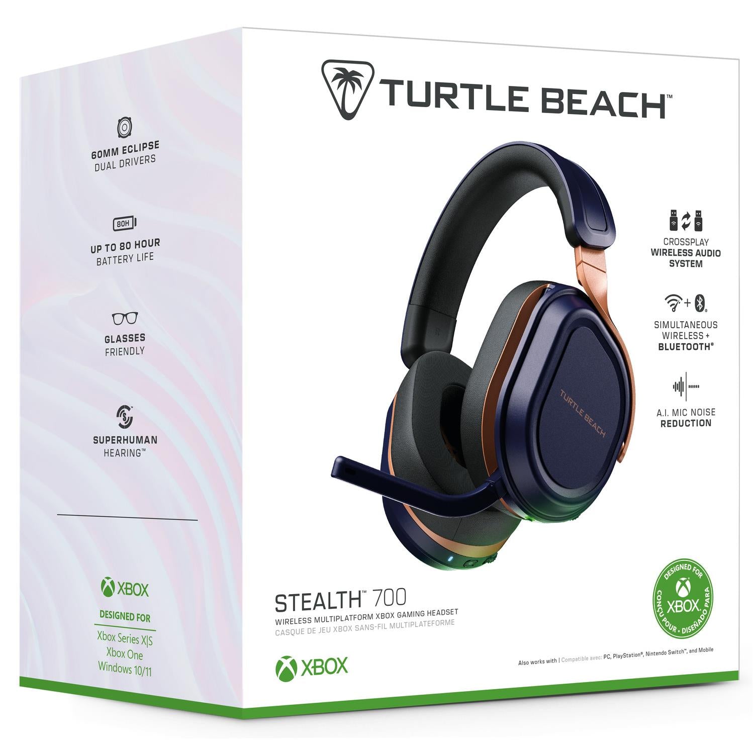 Turtle Beach Stealth 700 Wireless Multiplatform Amplified Gaming Headset for Xbox Series X|S, Xbox One, PC, PS5, PS4, & Mobile