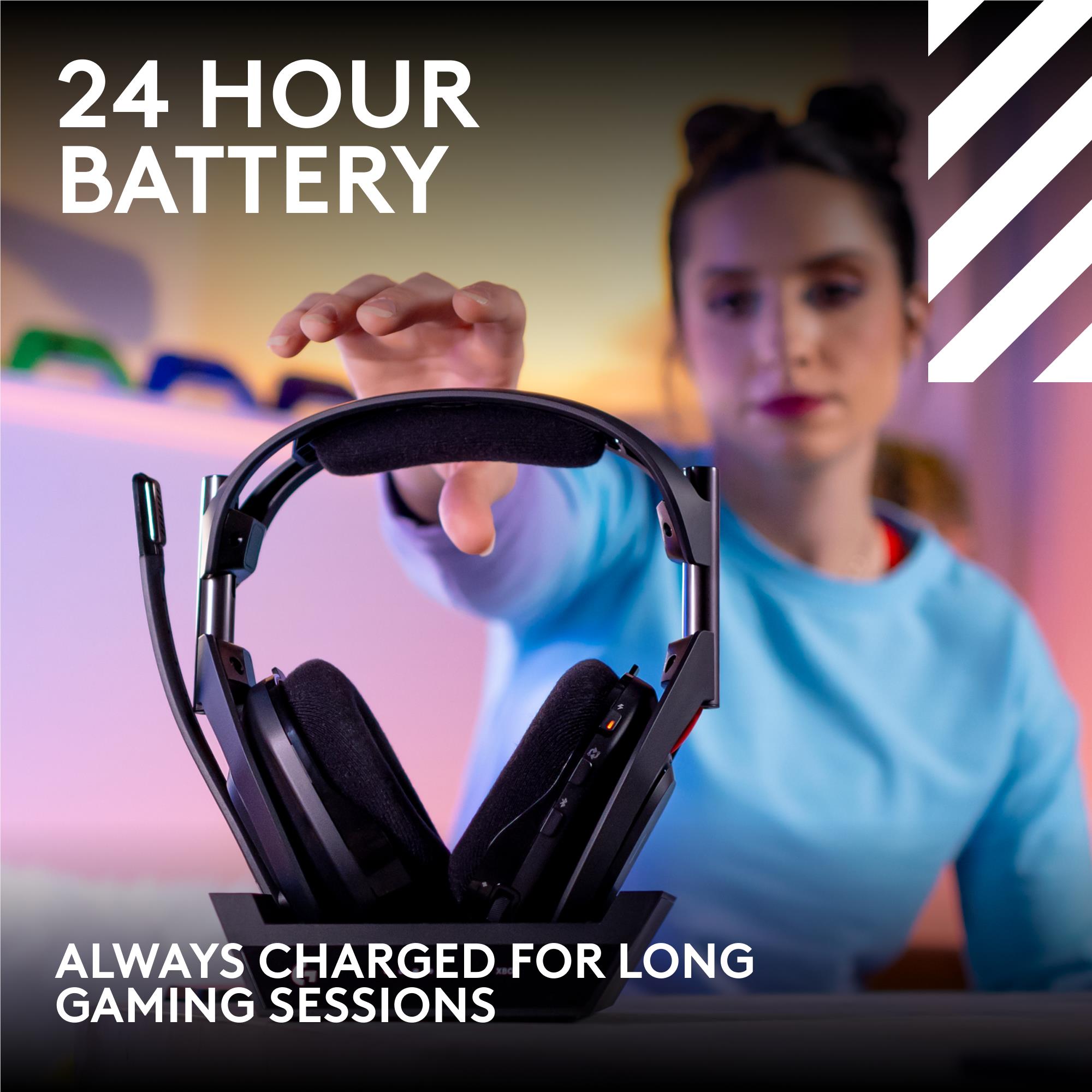 Logitech G Astro A50 LIGHTSPEED Wireless Gaming Headset + Base Station (Black)