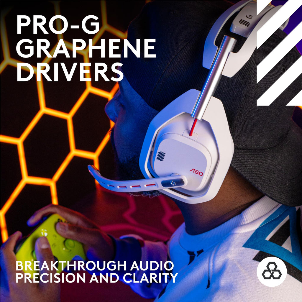 Logitech G Astro A50 LIGHTSPEED Wireless Gaming Headset + Base Station (White)
