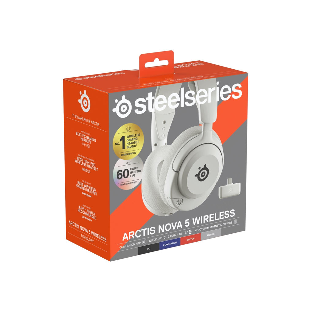 SteelSeries Arctis Nova 5 Wireless Gaming Headset (White)