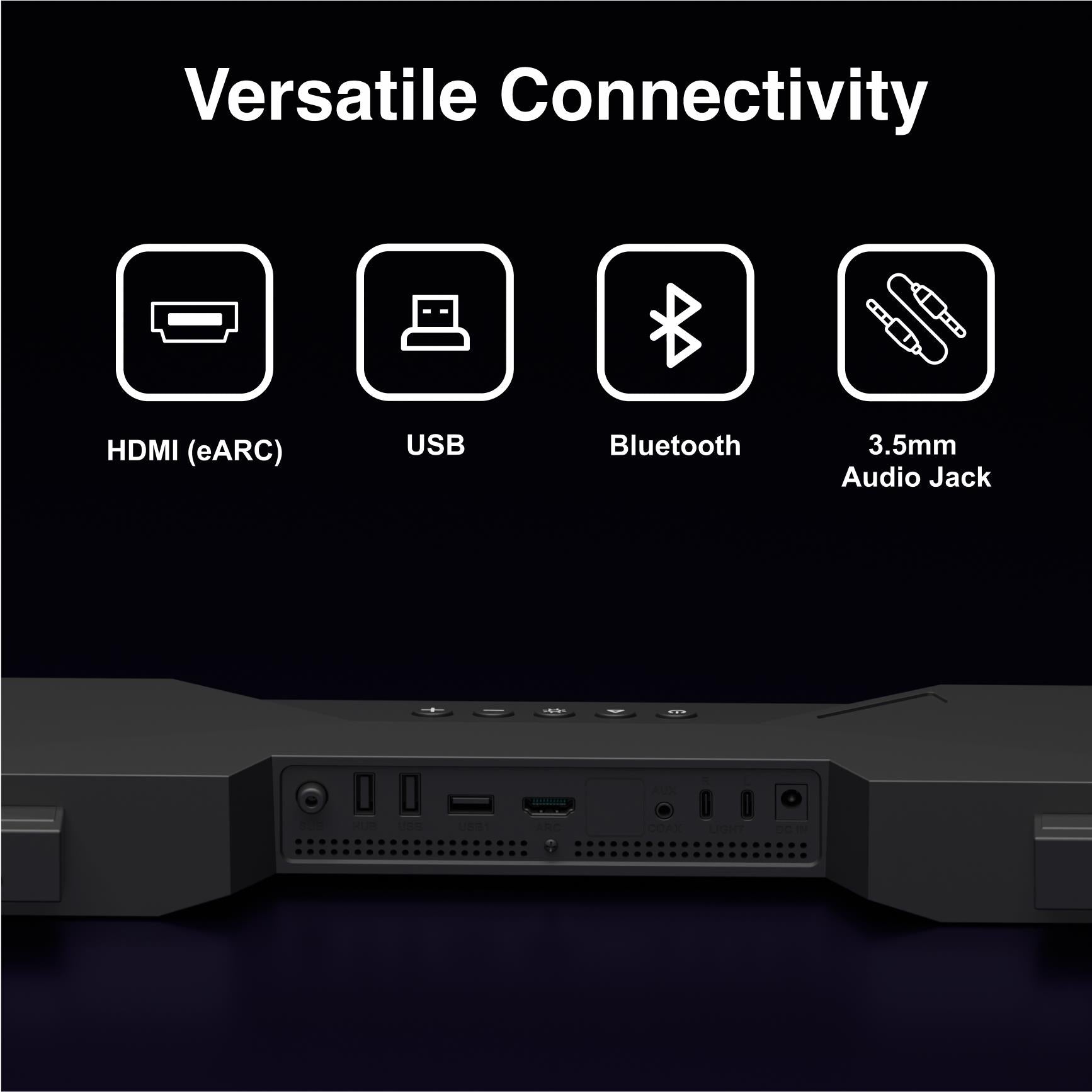 GTek Gaming 2.1CH RGB Soundbar with subwoofer